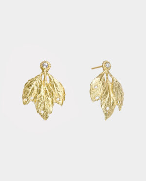 arianna earring designed as a grape leaf