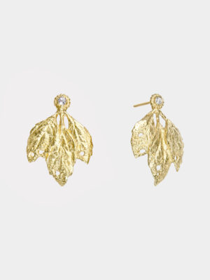 arianna earring designed as a grape leaf
