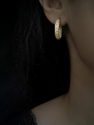 raffaella hoops with dots close up
