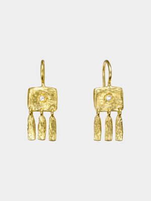 simona earring with white topaz
