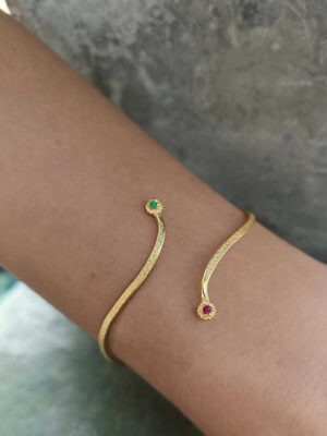 elizabeth leveson with emerald and ruby